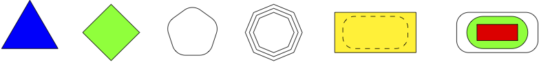Rectangles, ovals and regular polygons Rectangles, ovals and regular polygons